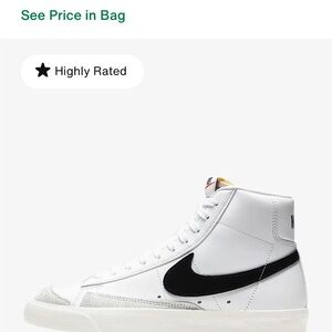 Nike White and Black High-Top Sneakers